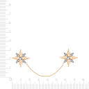 Брошь из красного золота с фианитом