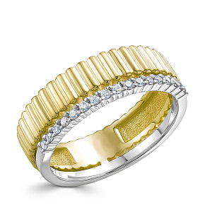 Кольцо из желтого золота с бриллиантами