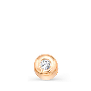 Подвеска из красного золота с бриллиантом