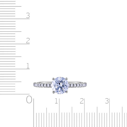 Кольцо из белого золота с бриллиантами