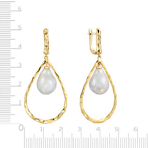 Серьги с английским замком из желтого золота