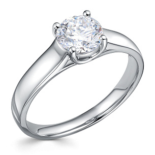 Кольцо из платины с бриллиантом