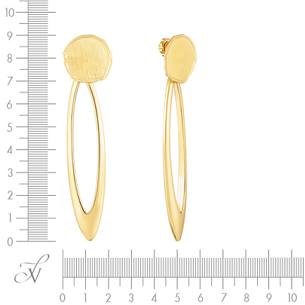 Серьги из серебра с позолотой