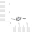 Кольцо помолвочное из белого золота с бриллиантом