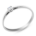 Кольцо из белого золота с бриллиантом