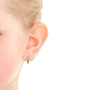 Серьги из красного золота с фианитом