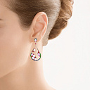 Серьги из красного золота с аметистами, бриллиантами