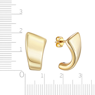 Пусеты из серебра с золочением