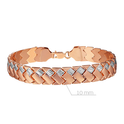 Браслет декоративный из комбинированного золота