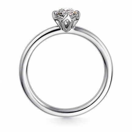 Кольцо из белого золота с бриллиантом