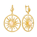 Серьги с английским замком из серебра с жемчугом