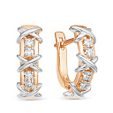 Серьги из красного золота с бриллиантами