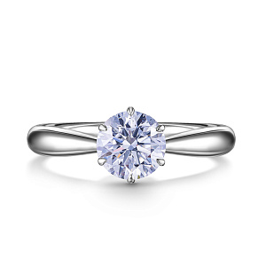 Кольцо из белого золота с бриллиантом