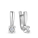 Серьги из белого золота с бриллиантами