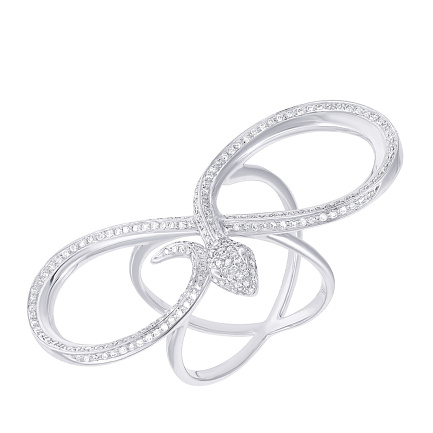 Кольцо из белого золота с бриллиантами