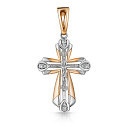 Крест из красного золота с бриллиантами