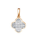 Подвеска из красного золота с фианитами