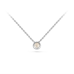 Колье из белого золота с бриллиантом