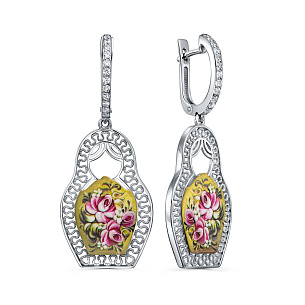 Серьги с английским замком из серебра