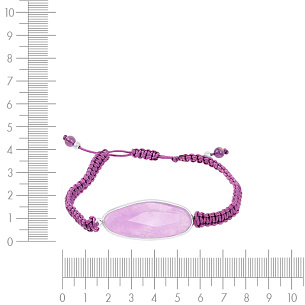 Браслет декоративный из серебра с аметистом