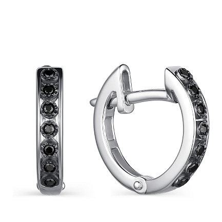 Серьги из белого золота с бриллиантами