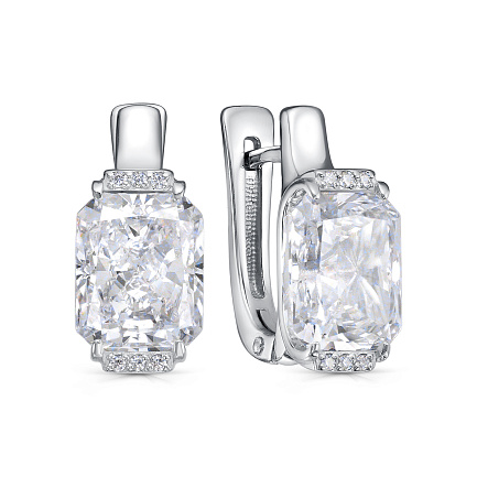 Серьги с английским замком из серебра