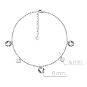 Браслет на ногу декоративный из серебра