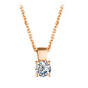 Колье из красного золота с бриллиантом