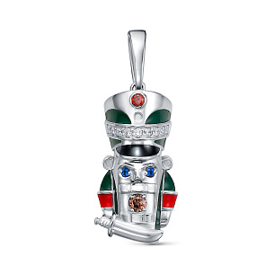 Подвеска из серебра с фианитом