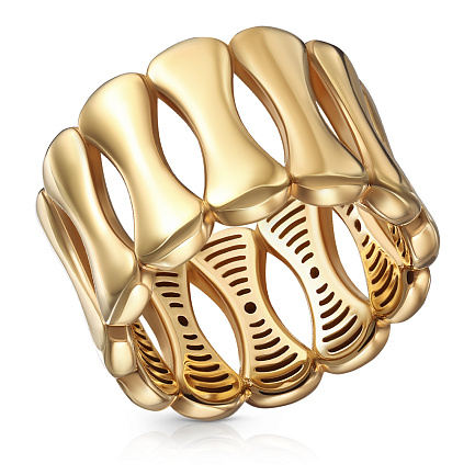 Кольцо из серебра с позолотой