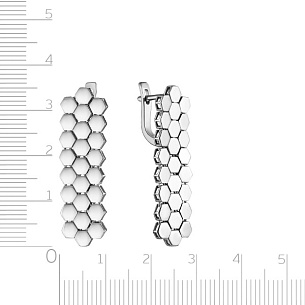Серьги с английским замком из серебра