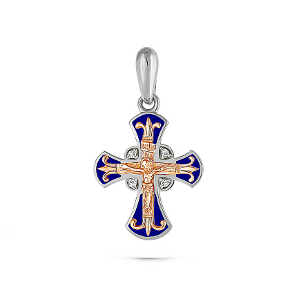 Подвеска из серебра с бриллиантами