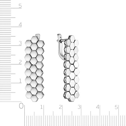 Серьги с английским замком из серебра