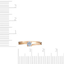 Кольцо помолвочное из красного золота с бриллиантом