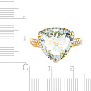 Кольцо из желтого золота с бриллиантами, аметистом