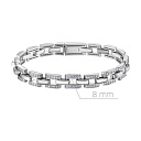 Браслет декоративный из серебра с фианитом