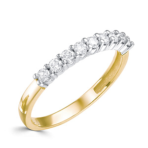 Кольцо из желтого золота с бриллиантами