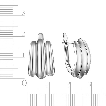 Серьги с английским замком из серебра