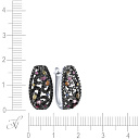 Серьги с английским замком из белого золота с сапфирами