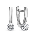 Серьги из белого золота с бриллиантами