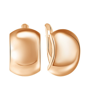 Серьги с английским замком из красного золота