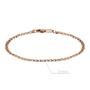 Браслет ручной работы из красного золота, плетение бисмарк