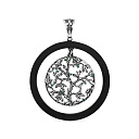 Подвеска из серебра с фианитами