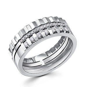 Кольцо из белого золота с бриллиантами