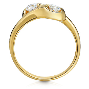 Кольцо из желтого золота с бриллиантами