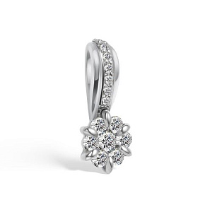 Подвеска из белого золота с бриллиантами