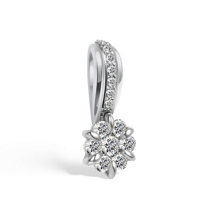 Подвеска из белого золота с бриллиантами