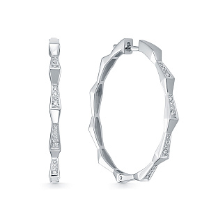 Серьги из белого золота с бриллиантами