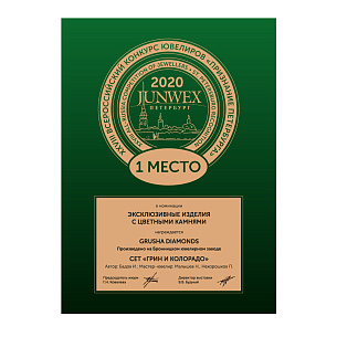 Серьги из белого золота с морганитом и бериллом