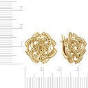 Серьги с английским замком из желтого золота